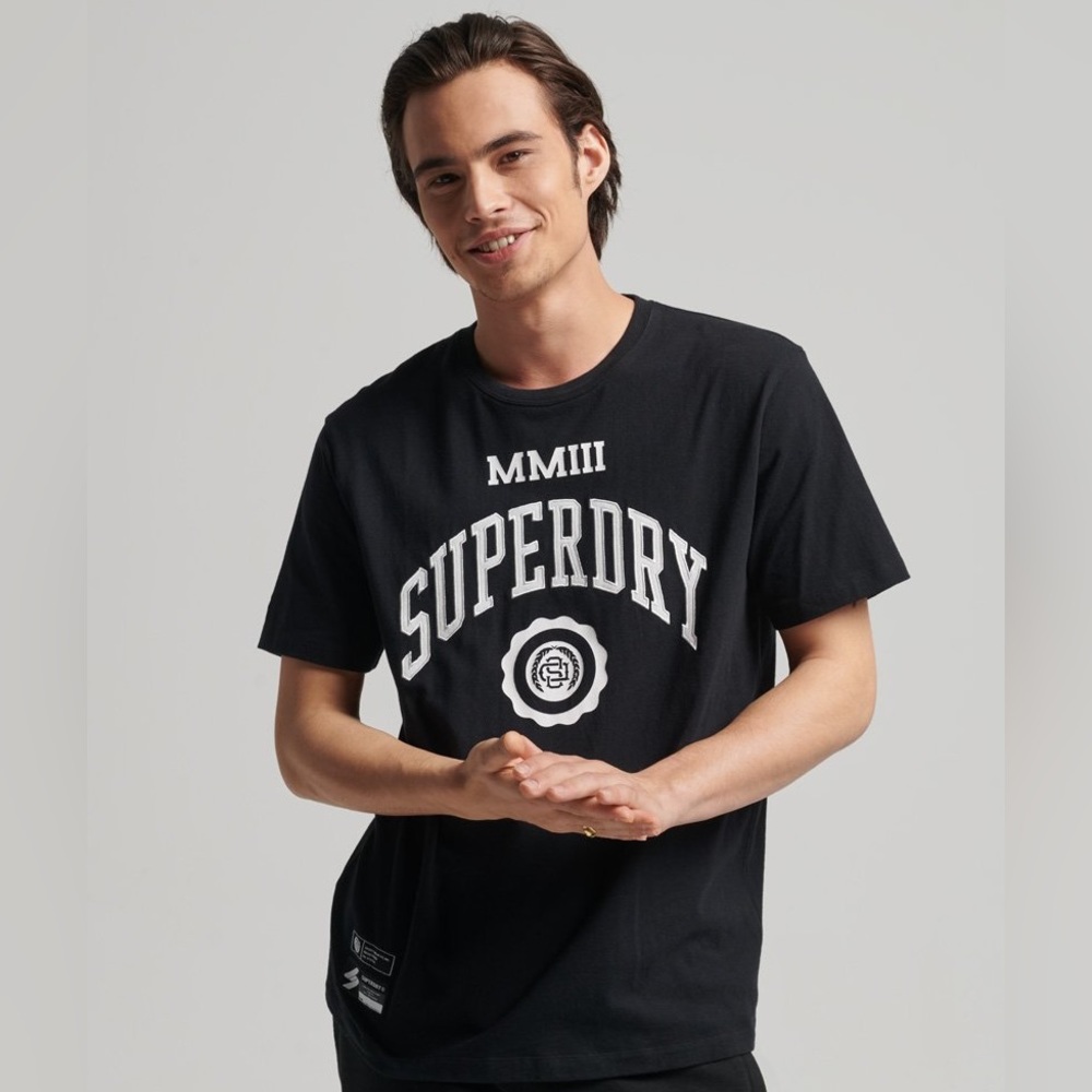 Superdry Men’s Varsity Arch T-shirt - black